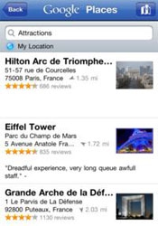 Google adapte son logiciel Places à l'iPhone Google adapte son logiciel Places à l'iPhone
